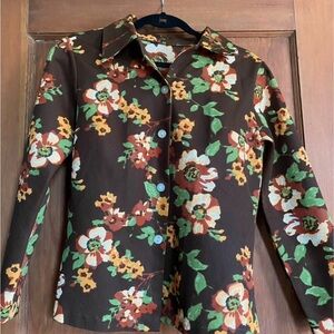 Vintage Handmade 70s floral shirt